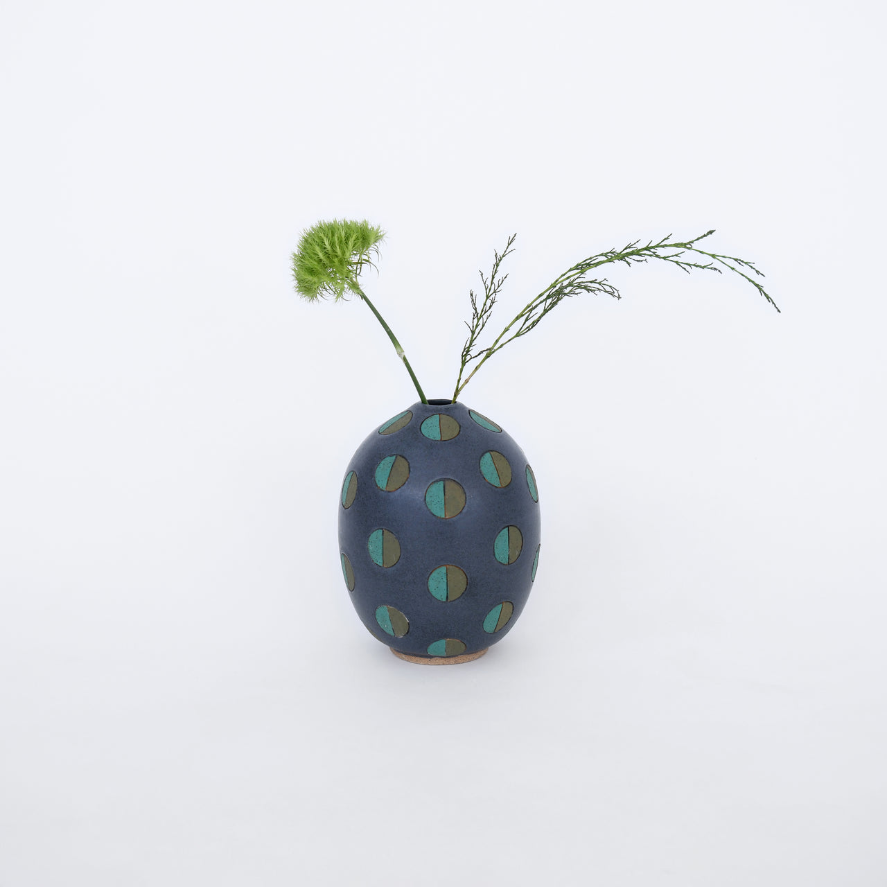 Matthew Ward Split Polka Dot Bud Vase: Slate