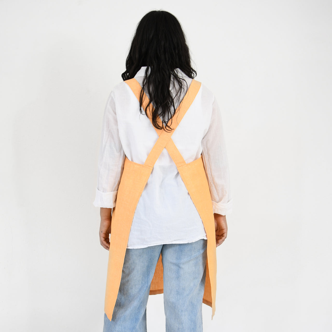 Garza Marfa Linen / Cotton Crossback Apron - Marigold
